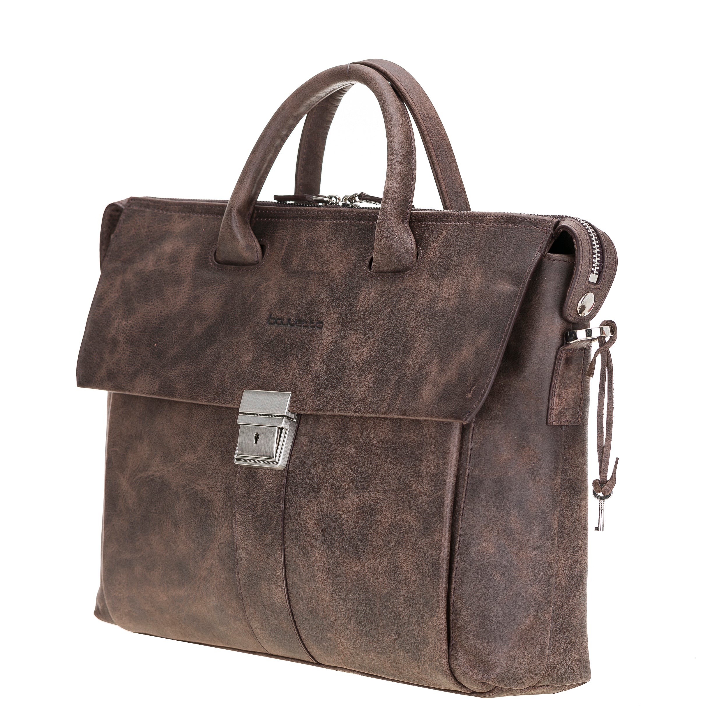 Wizard Genuine Leather Business Briefcase / Laptop Case 14"