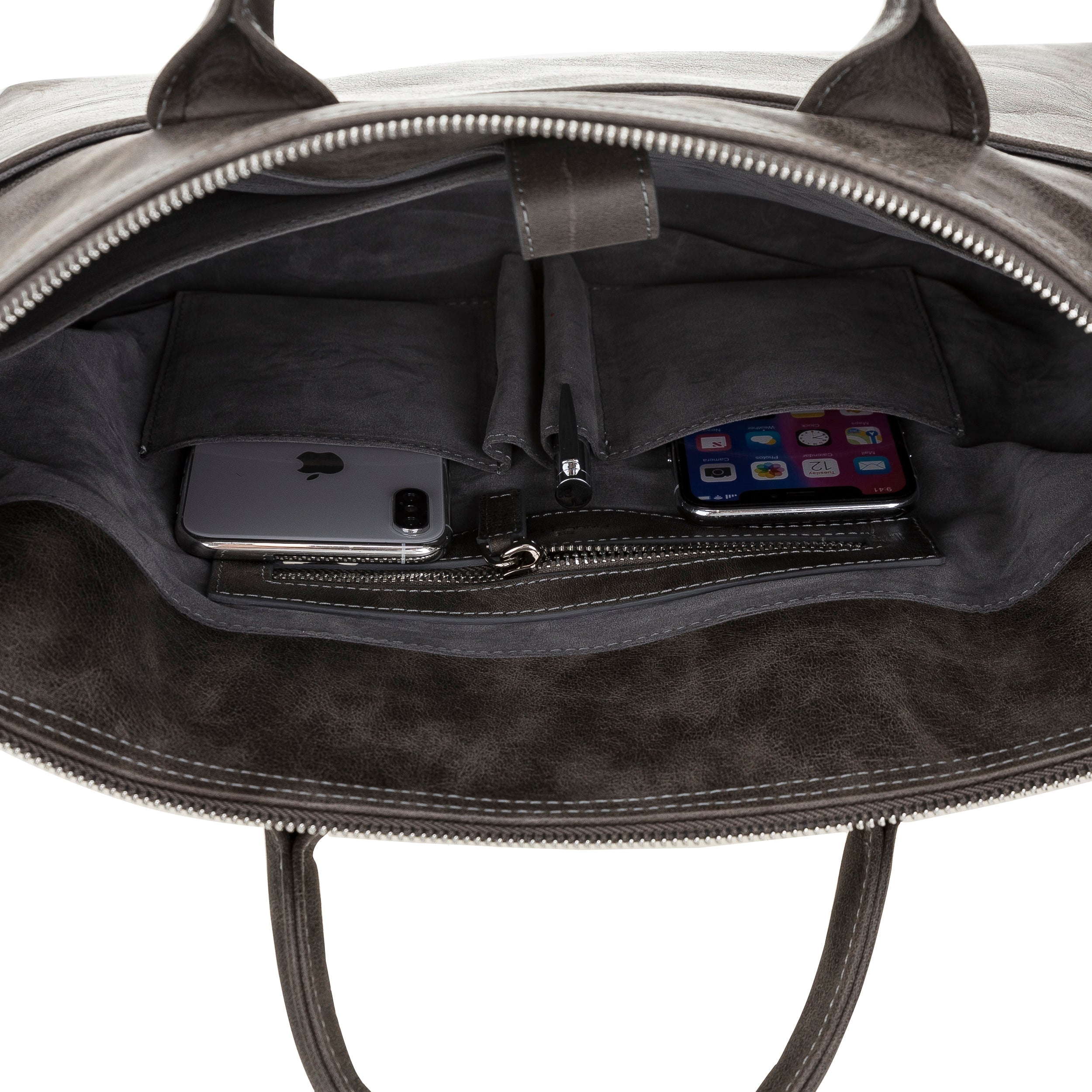 Wizard Genuine Leather Business Briefcase / Laptop Case 14"