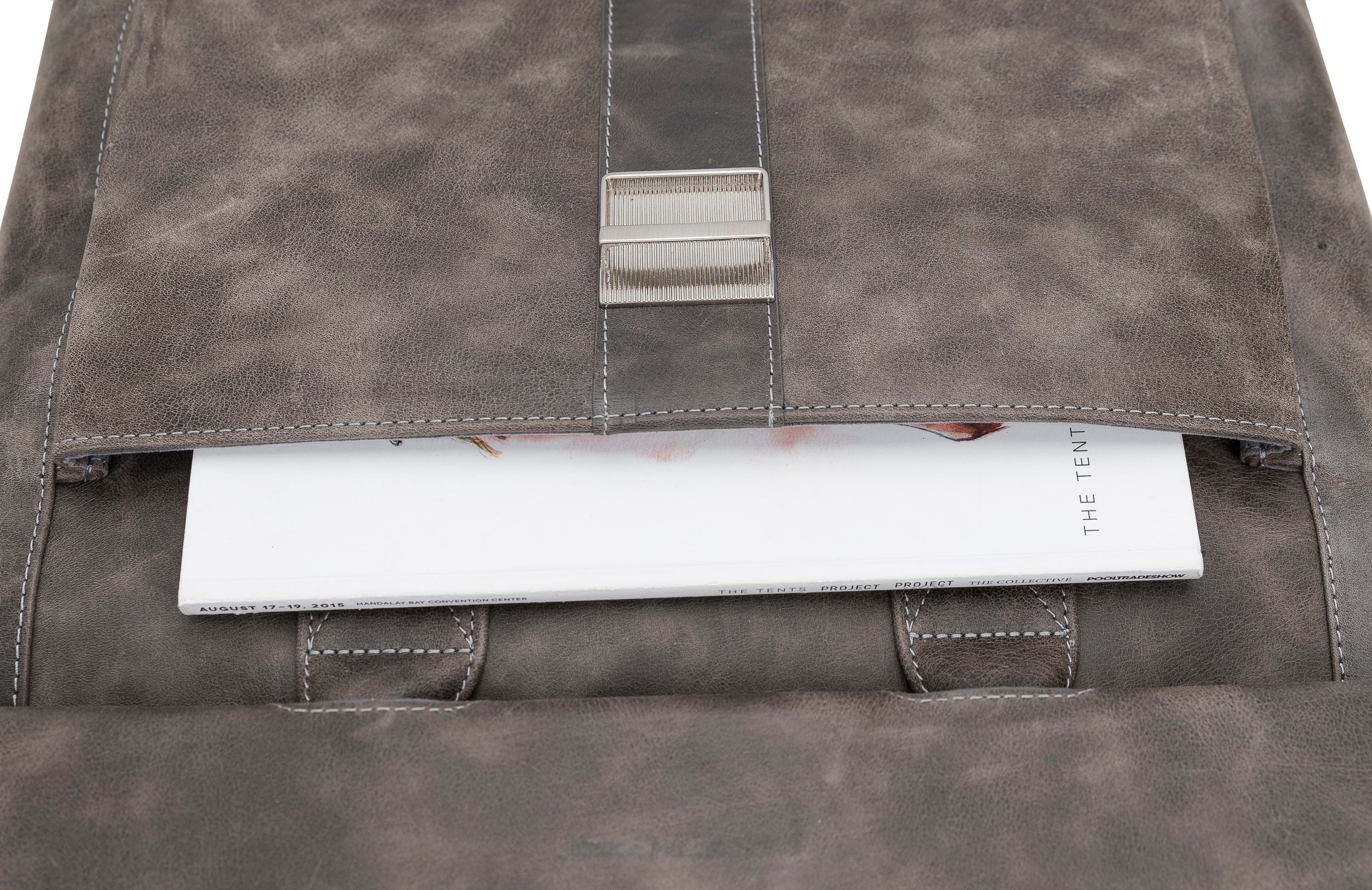 Wizard Genuine Leather Business Briefcase / Laptop Case 14"