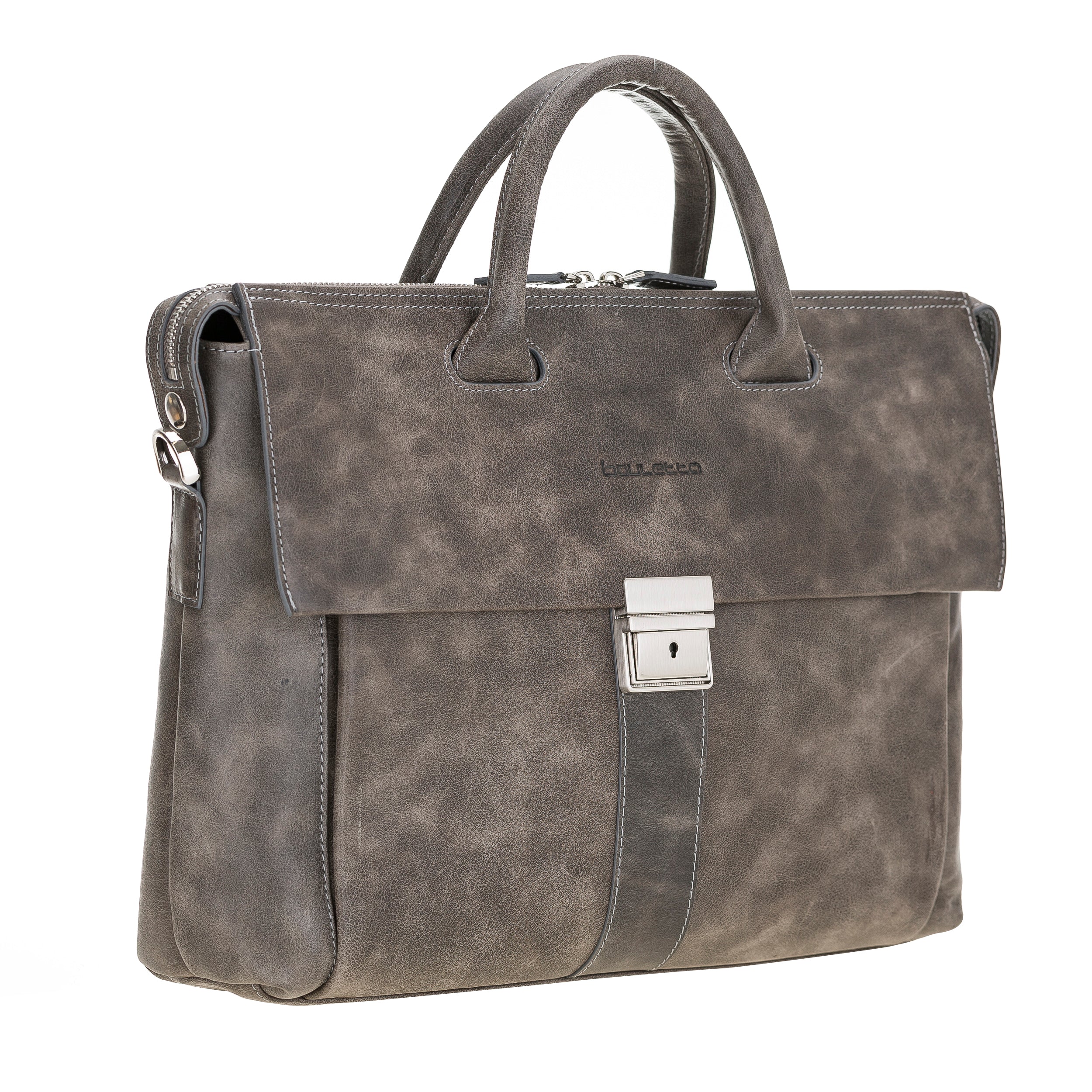 Wizard Genuine Leather Business Briefcase / Laptop Case 14"