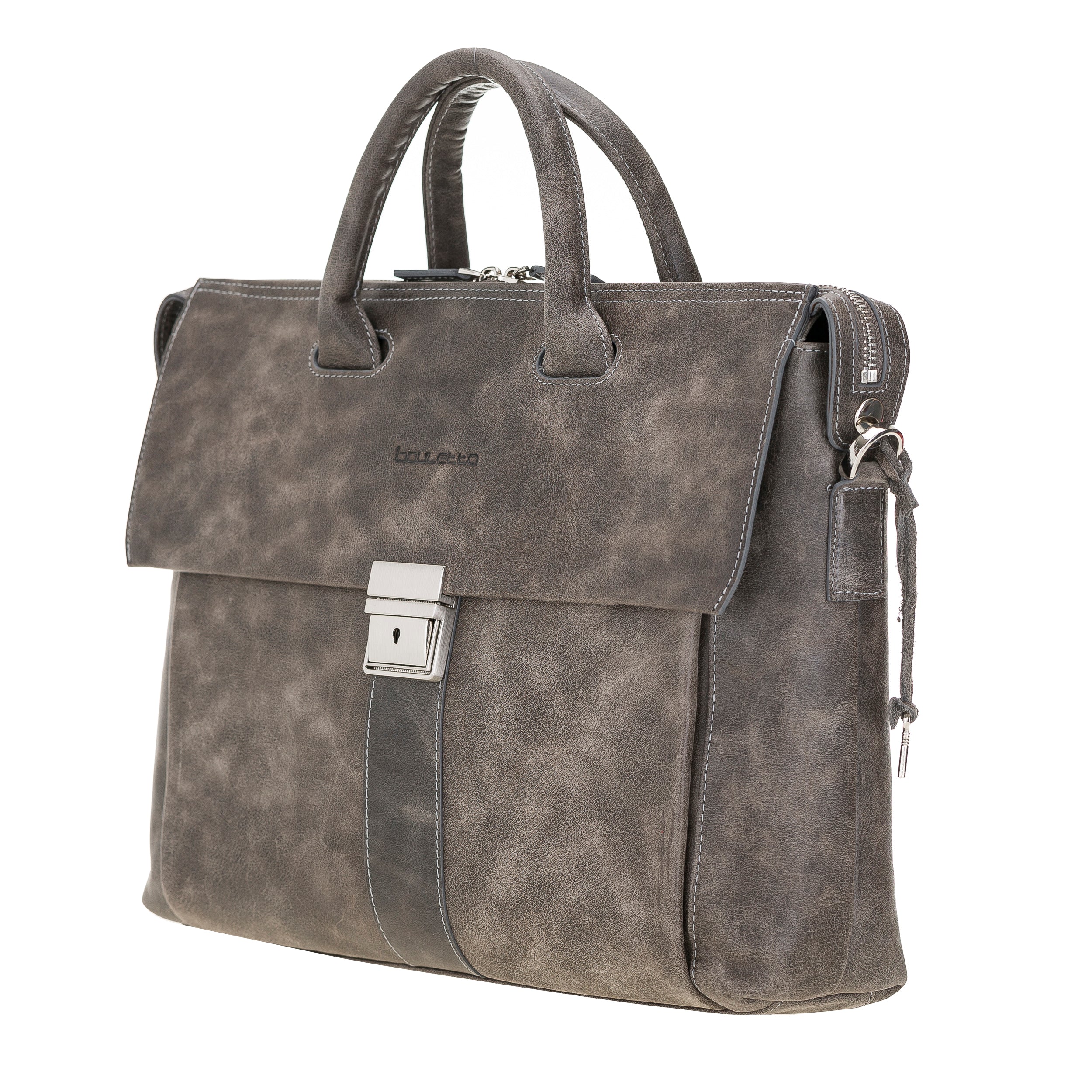 Wizard Genuine Leather Business Briefcase / Laptop Case 14"