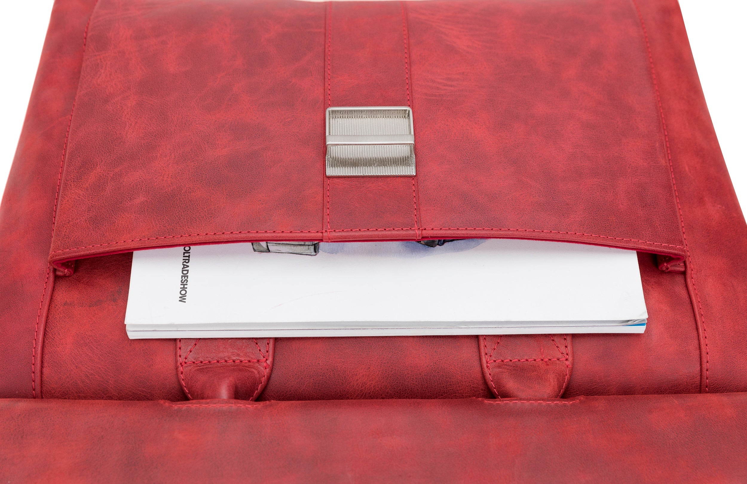 Wizard Genuine Leather Business Briefcase / Laptop Case 14"