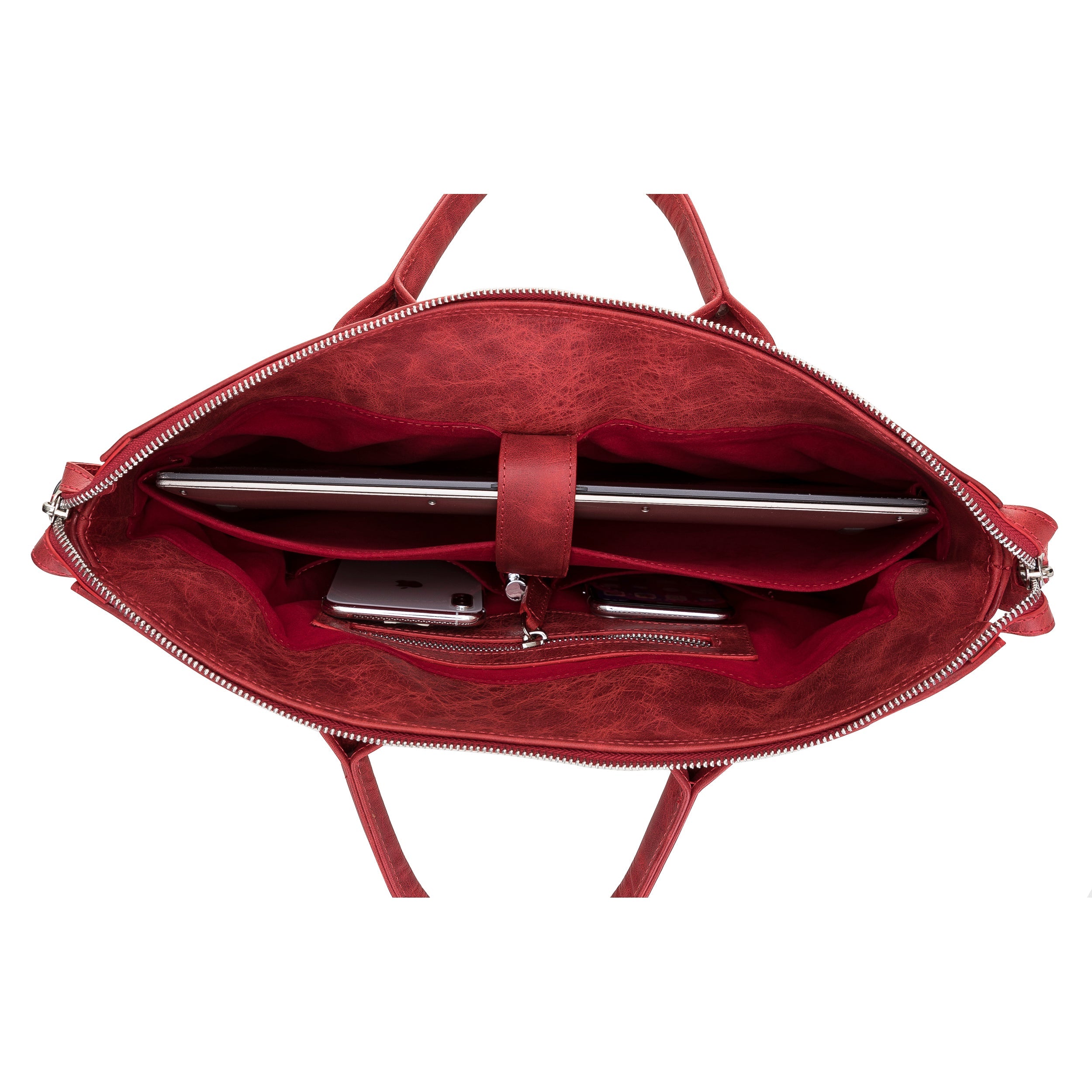 Wizard Genuine Leather Business Briefcase / Laptop Case 14"