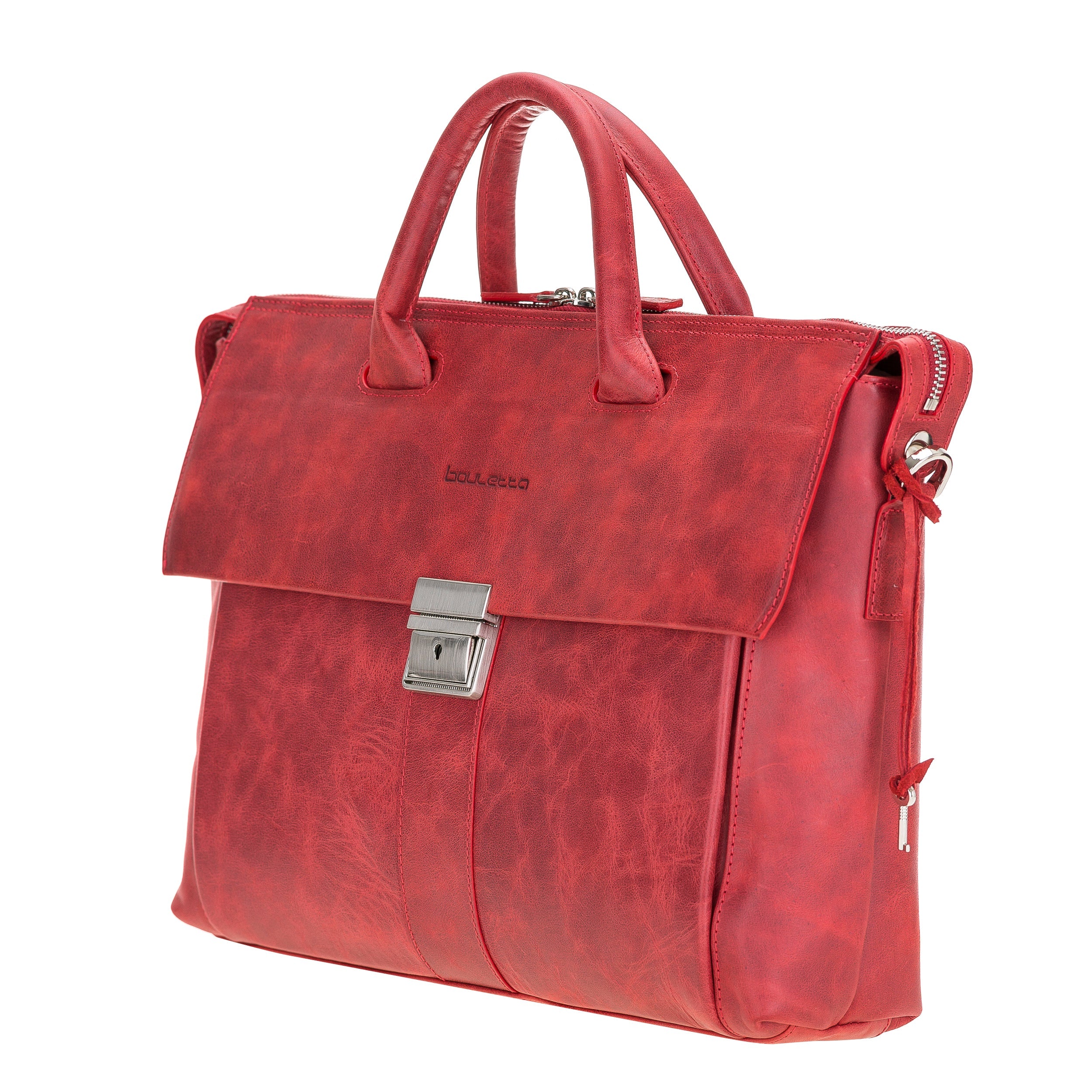 Wizard Genuine Leather Business Briefcase / Laptop Case 14"