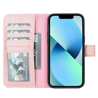 Magic Magnetic Detachable Leather Wallet Case with RFID for iPhone 15 Plus (6.7") - PINK