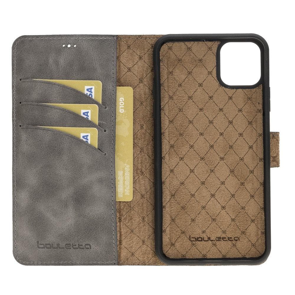 Magic iPhone 11 Genuine Leather Detachable Wallet Case