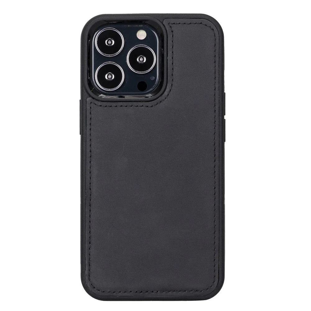 Santa iPhone 13 Pro Genuine Leather Detachable Wallet Case
