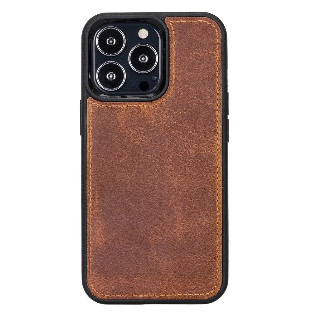 Santa iPhone 13 Pro Genuine Leather Detachable Wallet Case