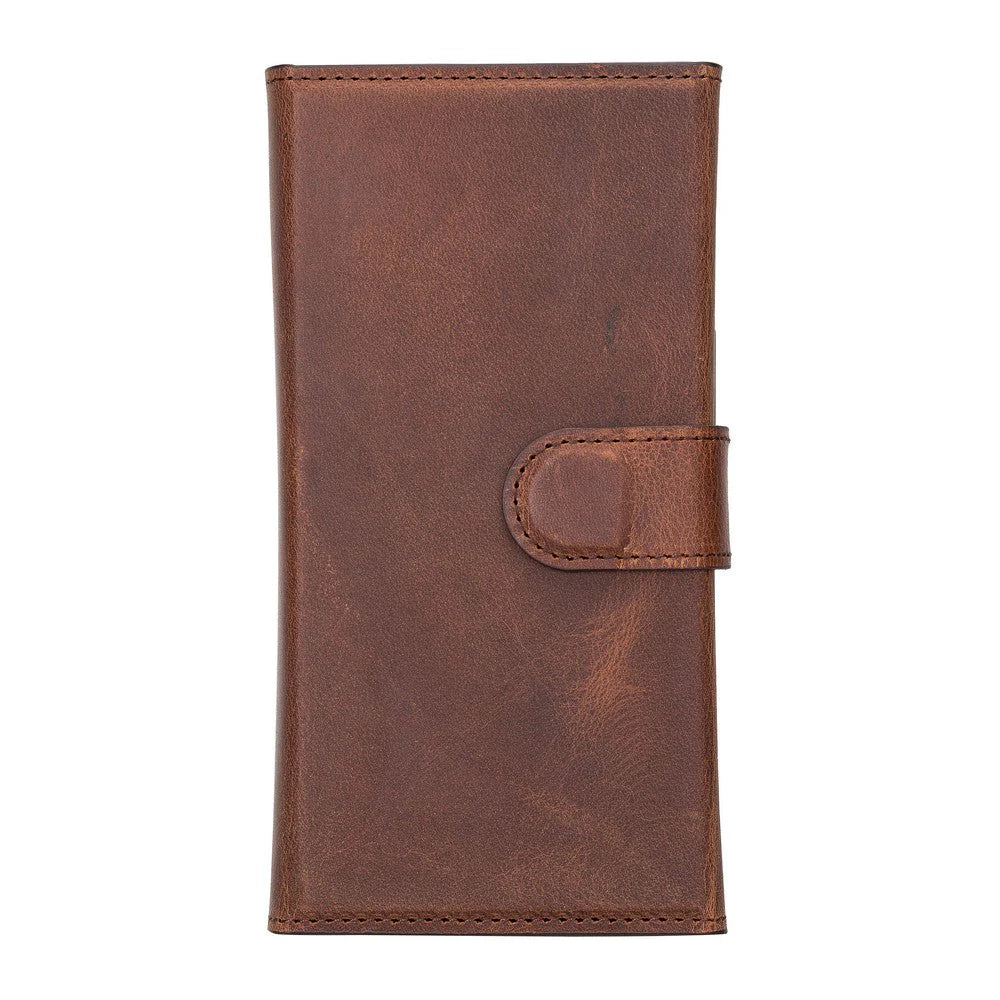Santa iPhone 13 Pro Genuine Leather Detachable Wallet Case