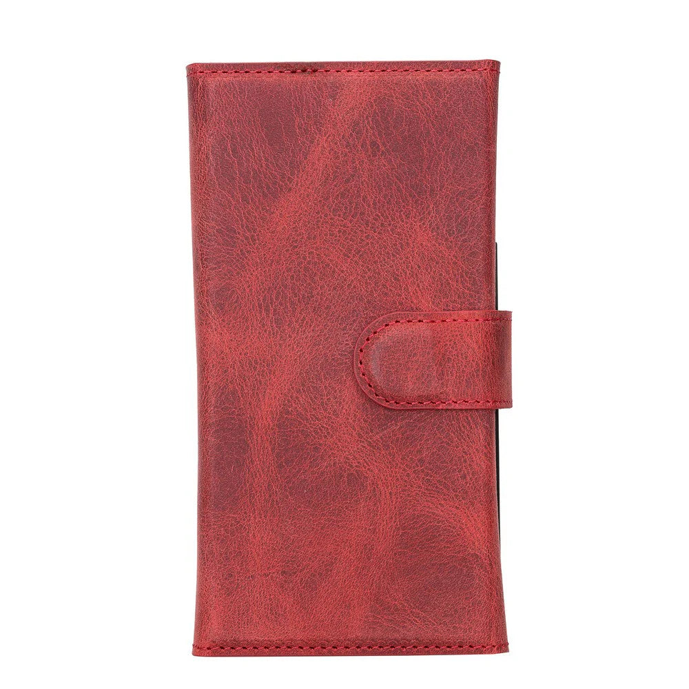 Santa iPhone 13 Pro Genuine Leather Detachable Wallet Case