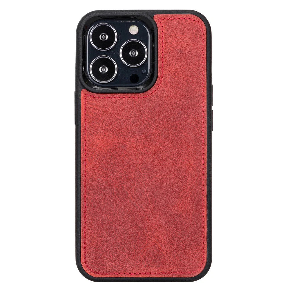 Santa iPhone 13 Pro Genuine Leather Detachable Wallet Case