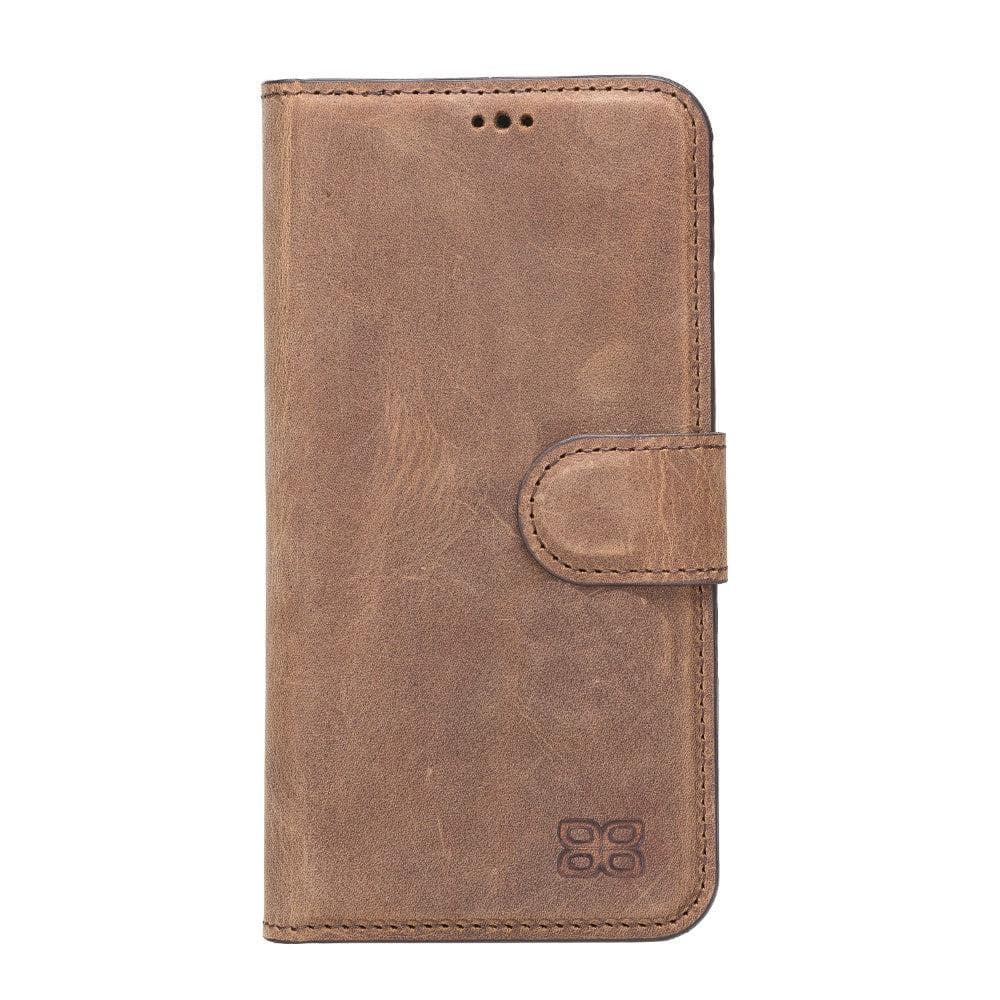 Magic iPhone 13 Mini Detachable Genuine Leather Wallet Case