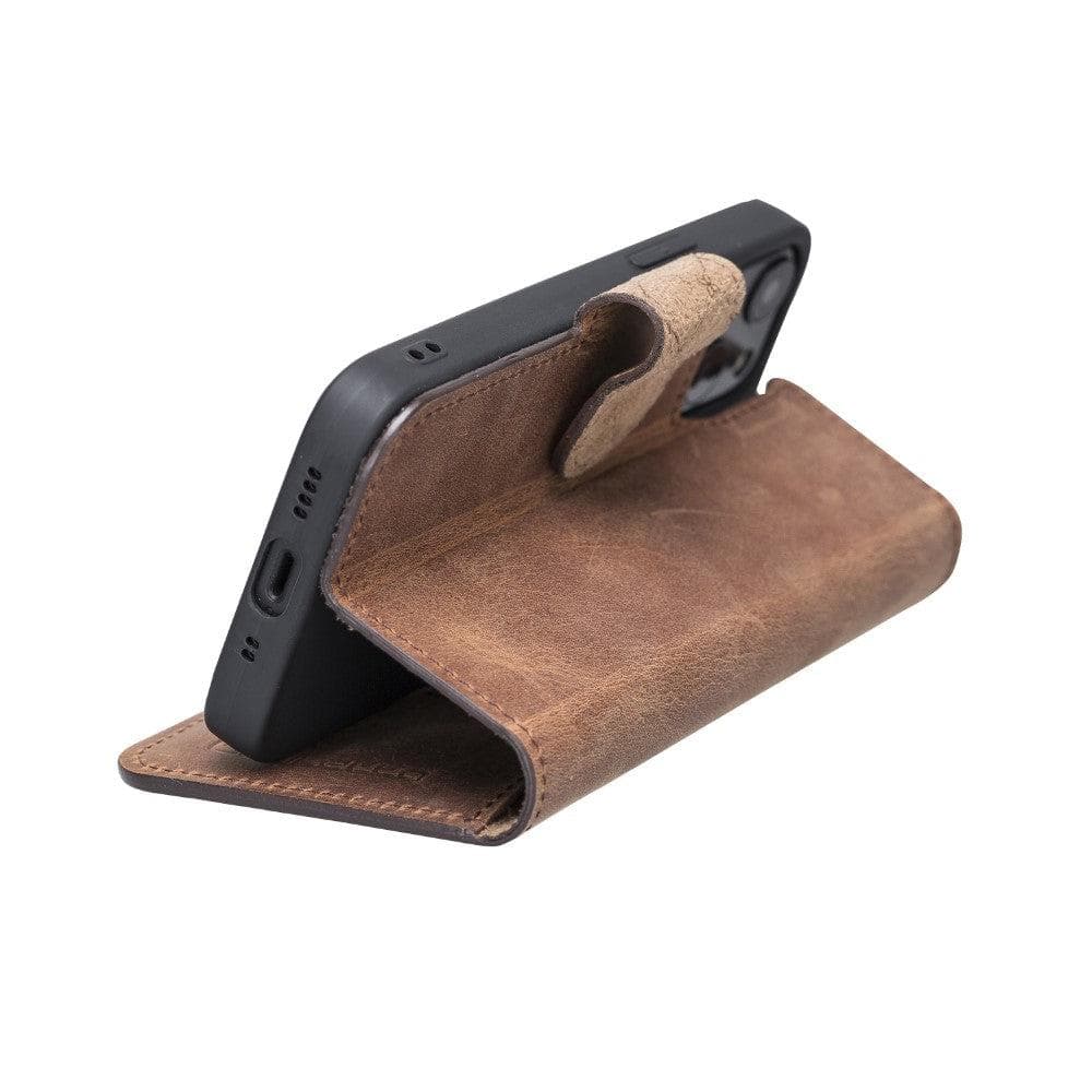 Magic iPhone 13 Pro Detachable Genuine Leather Wallet Case