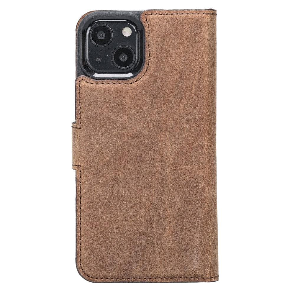 Magic iPhone 13 Mini Detachable Genuine Leather Wallet Case