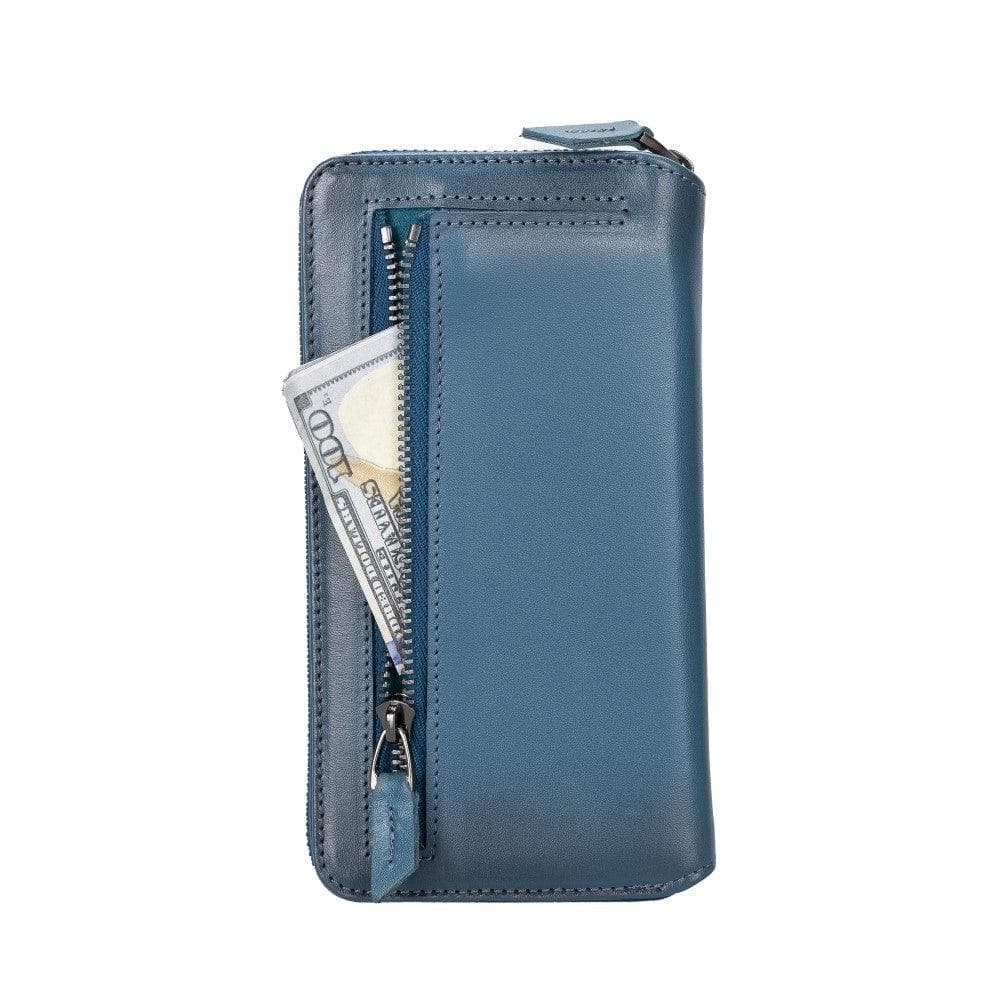 Pouch Magic iPhone 14 Plus Detachable Genuine Leather Wallet Case