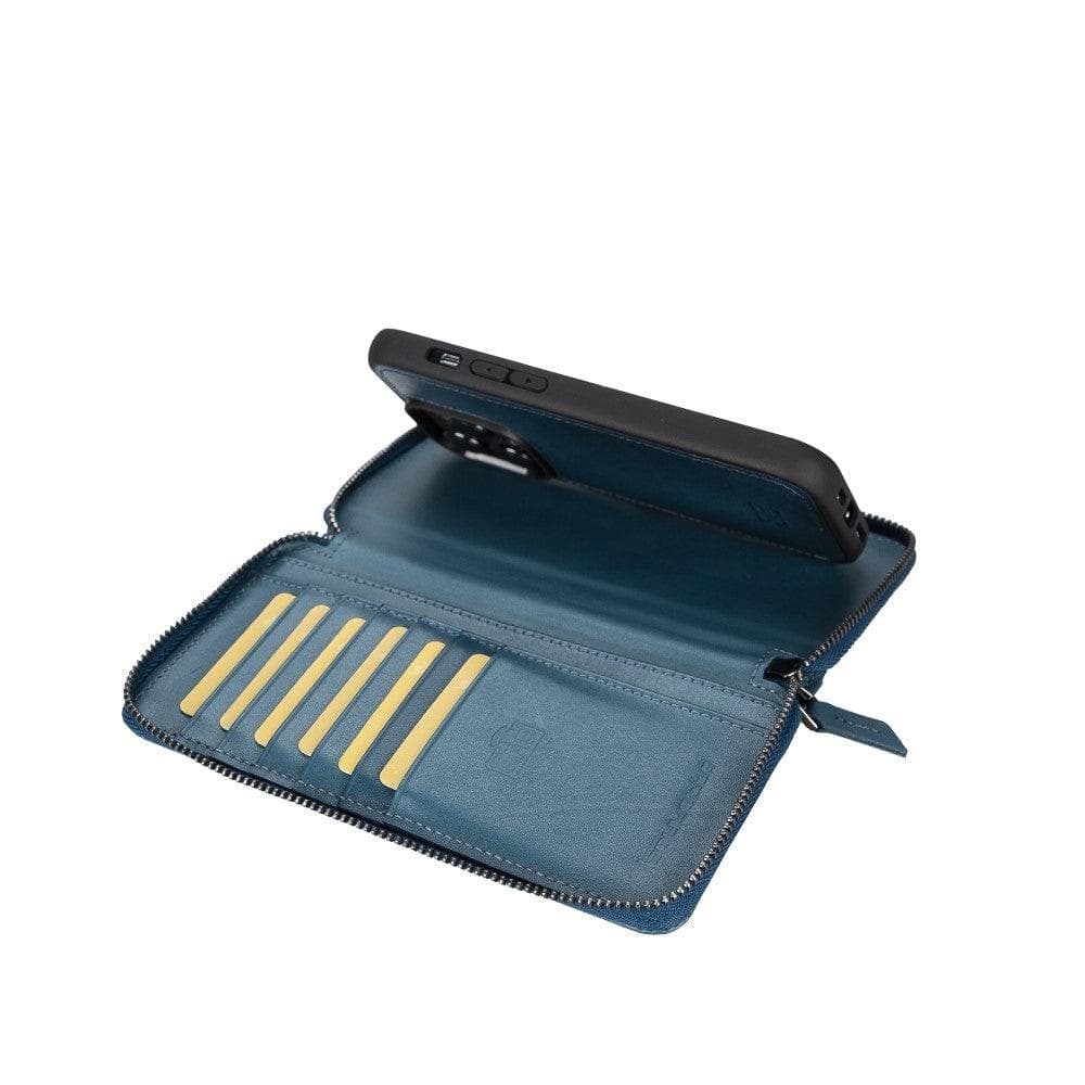 Pouch Magic iPhone 14 Pro Max Detachable Genuine Leather Wallet Case