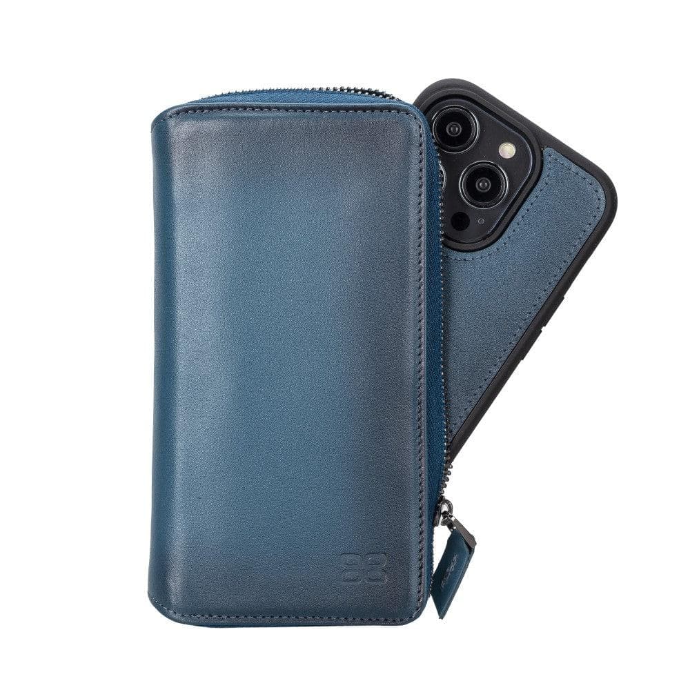 Pouch Magic iPhone 14 Detachable Genuine Leather Wallet Case