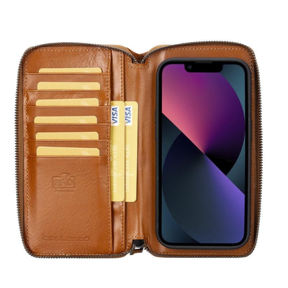 Pouch Magic iPhone 14 Pro Max Detachable Genuine Leather Wallet Case