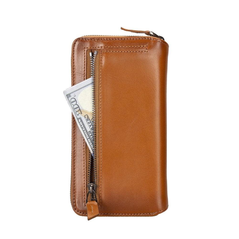 Pouch Magic iPhone 14 Plus Detachable Genuine Leather Wallet Case
