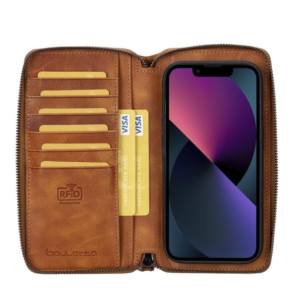 Pouch Magic iPhone 14 Pro Max Detachable Genuine Leather Wallet Case