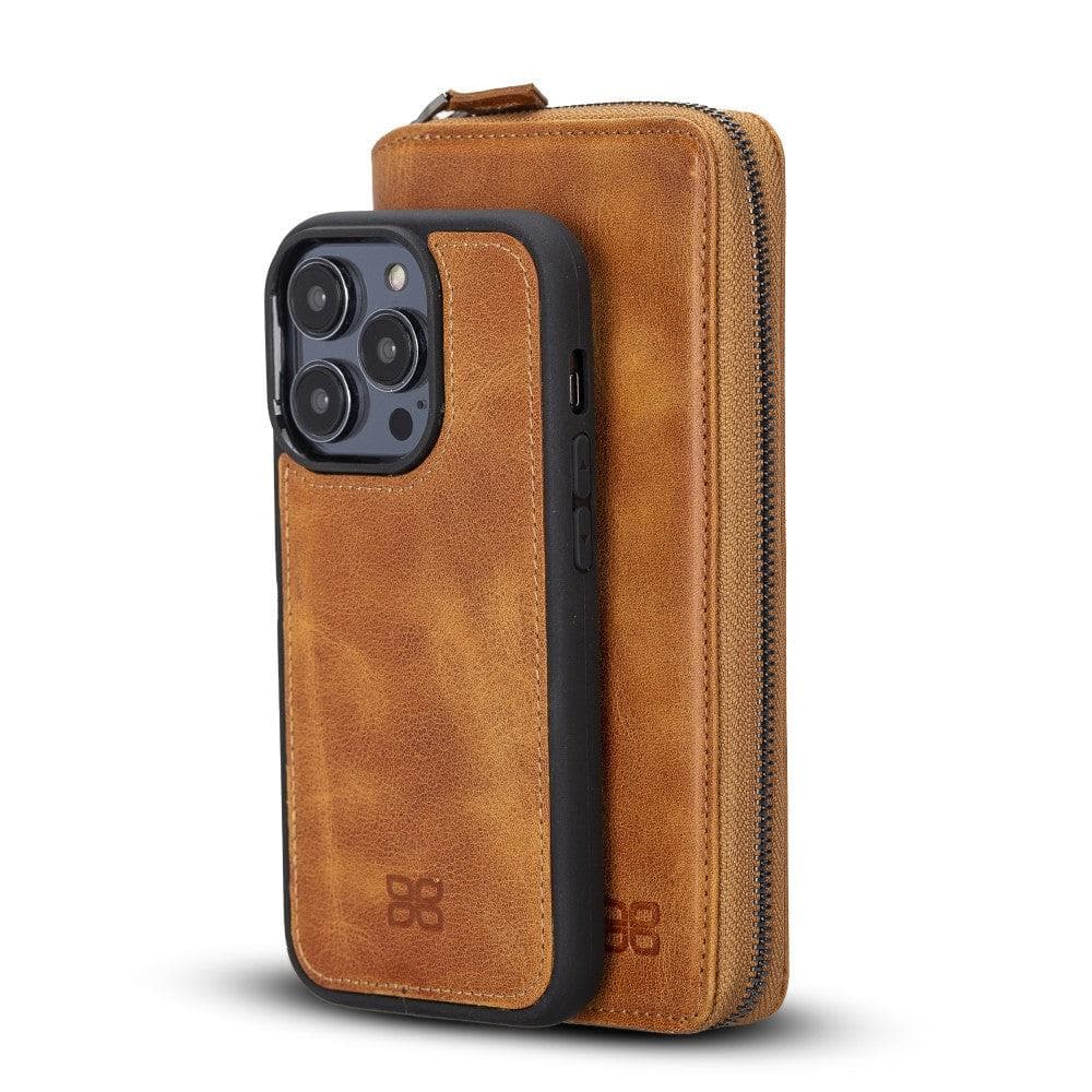 Pouch Magic iPhone 14 Pro Max Detachable Genuine Leather Wallet Case