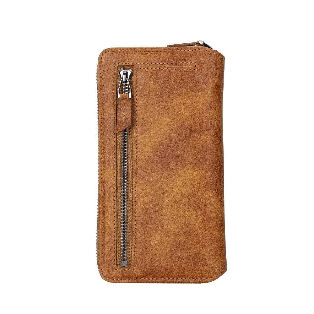 Pouch Magic iPhone 14 Plus Detachable Genuine Leather Wallet Case