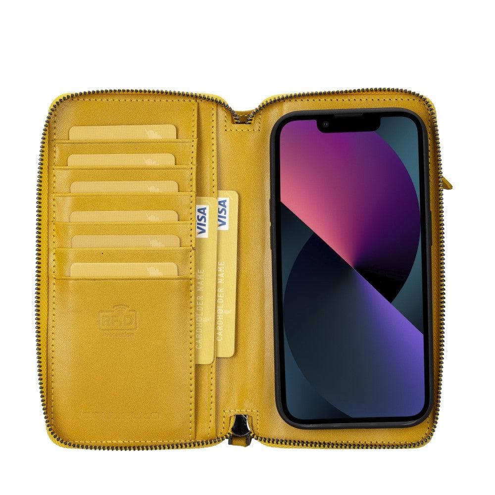 Pouch Magic iPhone 14 Pro Max Detachable Genuine Leather Wallet Case