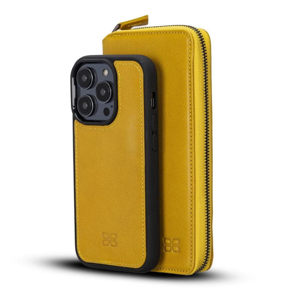 Pouch Magic iPhone 14 Pro Max Detachable Genuine Leather Wallet Case