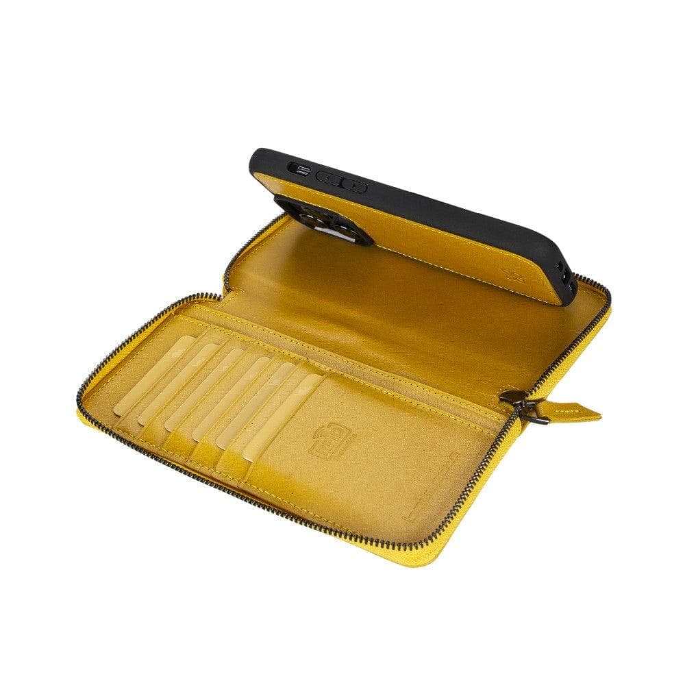 Pouch Magic iPhone 14 Pro Max Detachable Genuine Leather Wallet Case