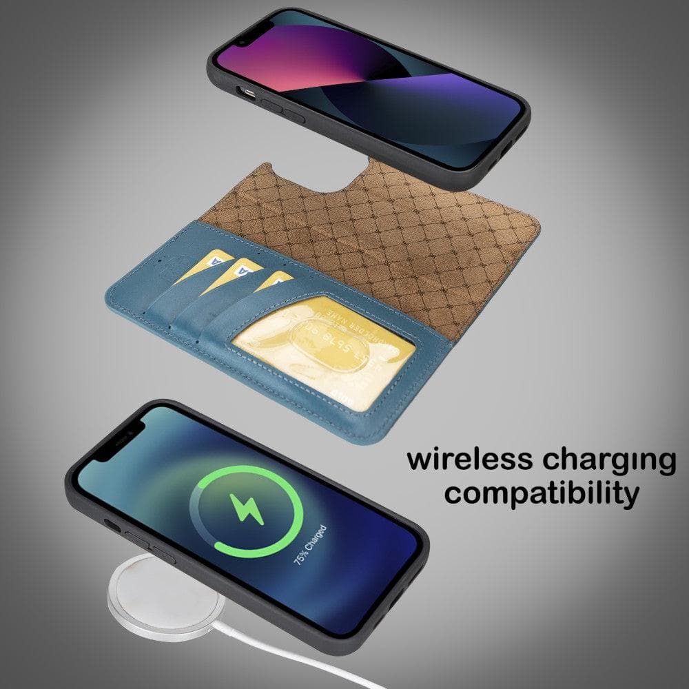 Magic iPhone 14 Detachable Genuine Colorful Leather Wallet Case