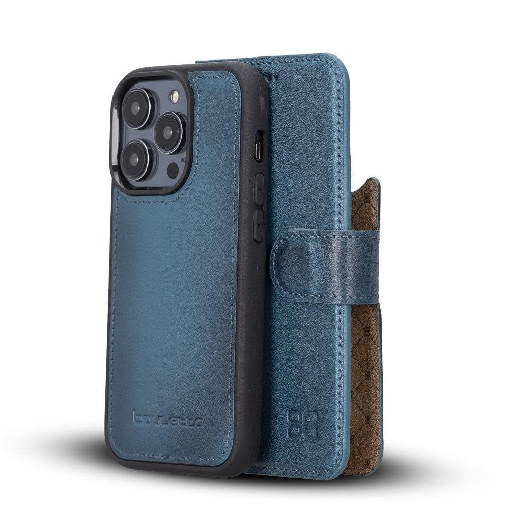 Magic iPhone 14 Pro Max Detachable Genuine Colorful Leather Wallet Case