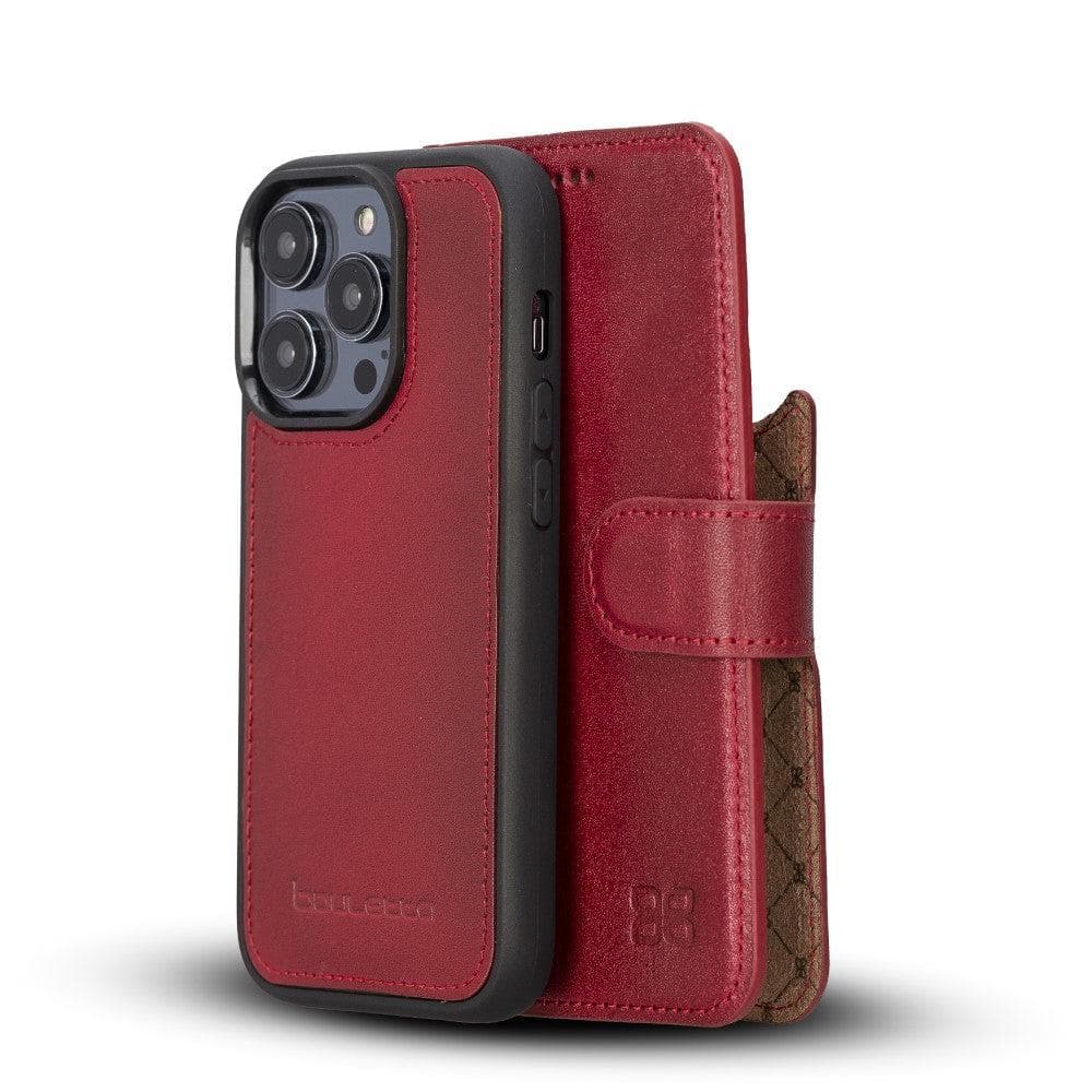 Magic iPhone 14 Detachable Genuine Colorful Leather Wallet Case