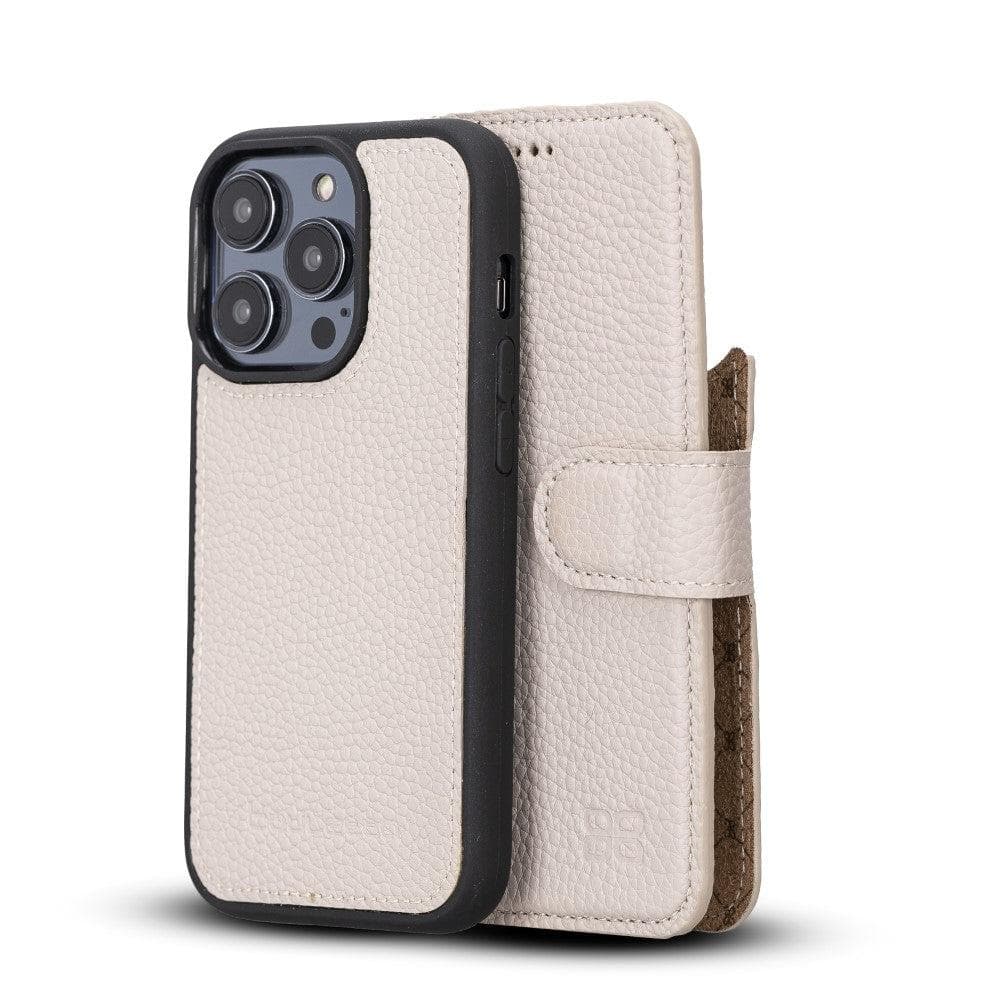 Magic iPhone 14 Pro Max Detachable Genuine Colorful Leather Wallet Case