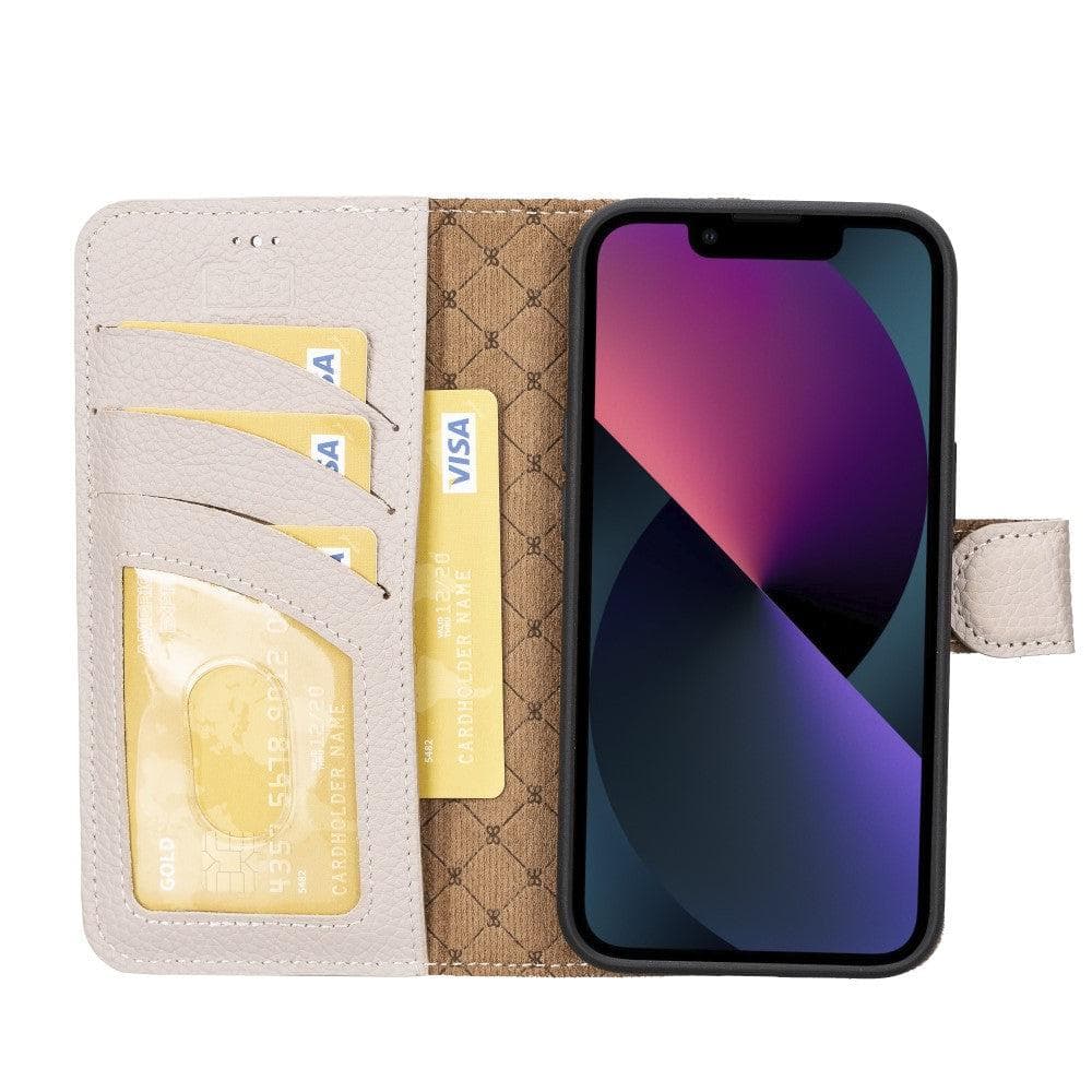 Magic iPhone 14 Pro Max Detachable Genuine Colorful Leather Wallet Case