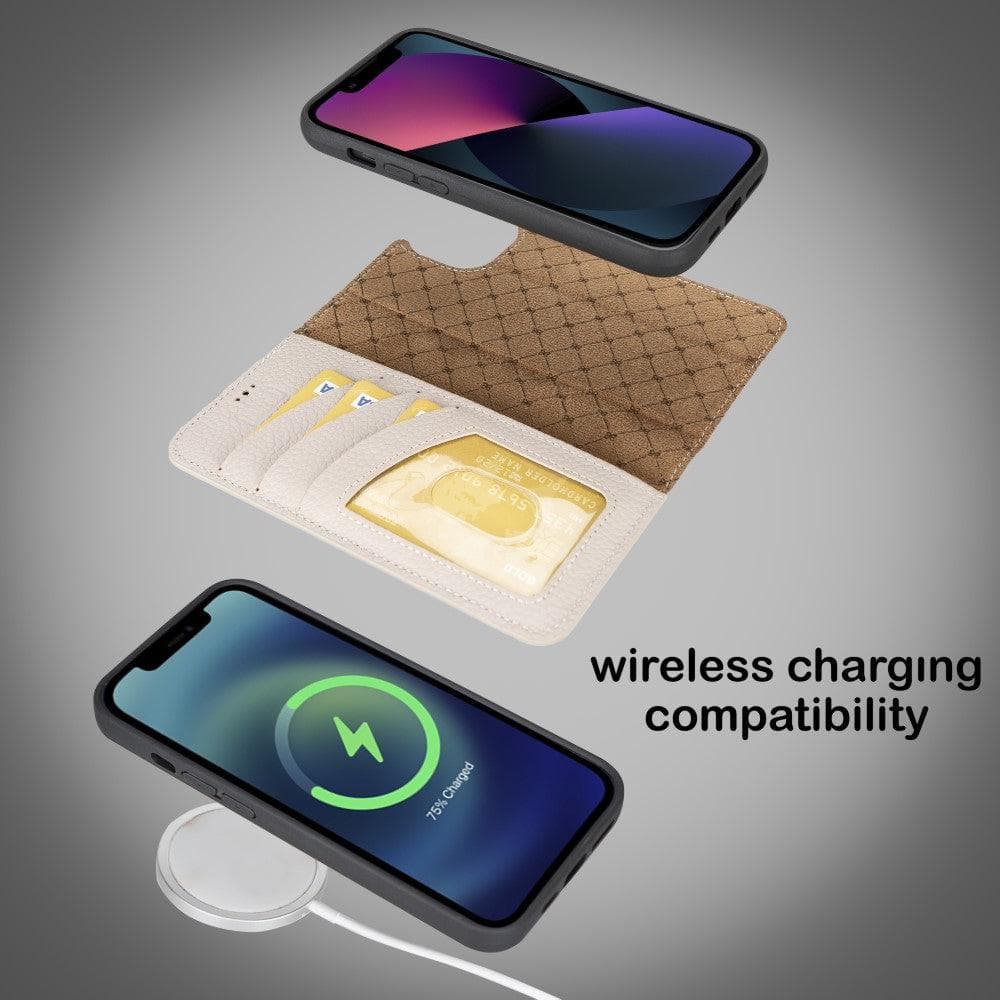 Magic iPhone 14 Detachable Genuine Colorful Leather Wallet Case