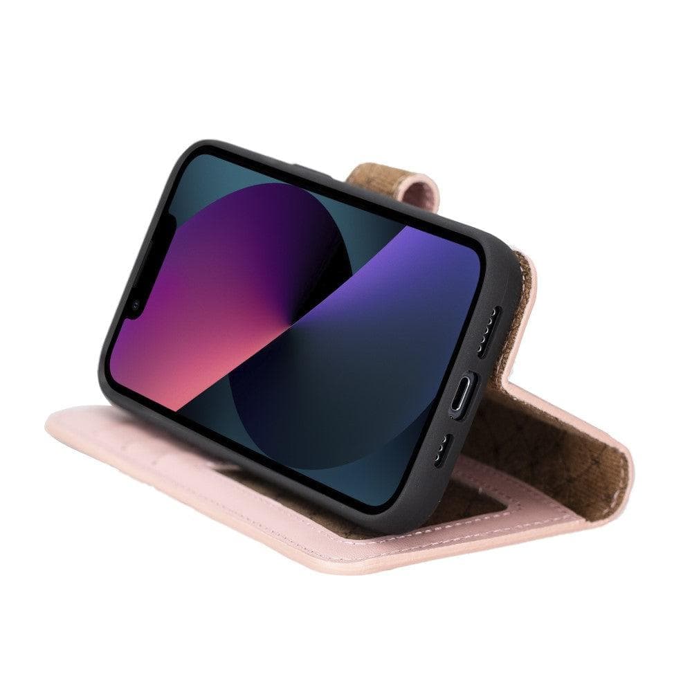 Magic iPhone 14 Pro Max Detachable Genuine Colorful Leather Wallet Case