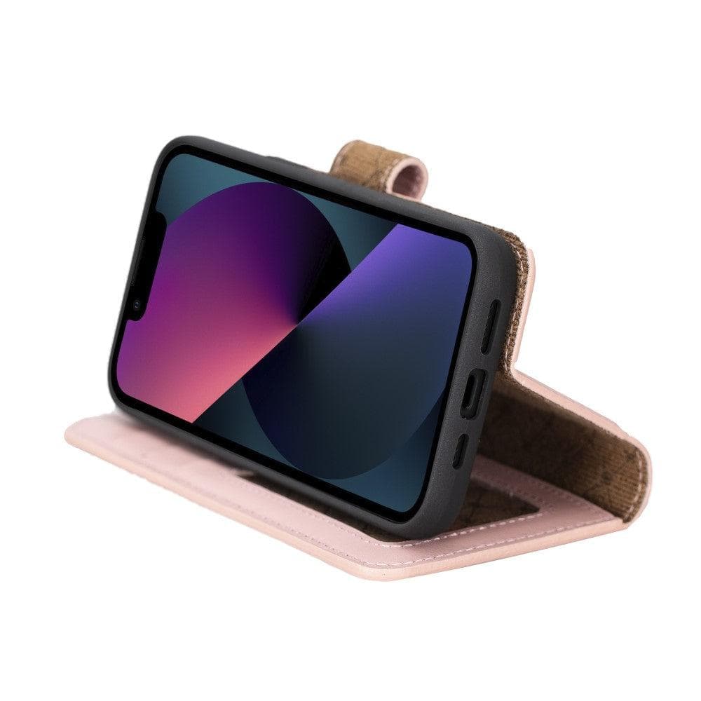 Magic iPhone 14 Detachable Genuine Colorful Leather Wallet Case