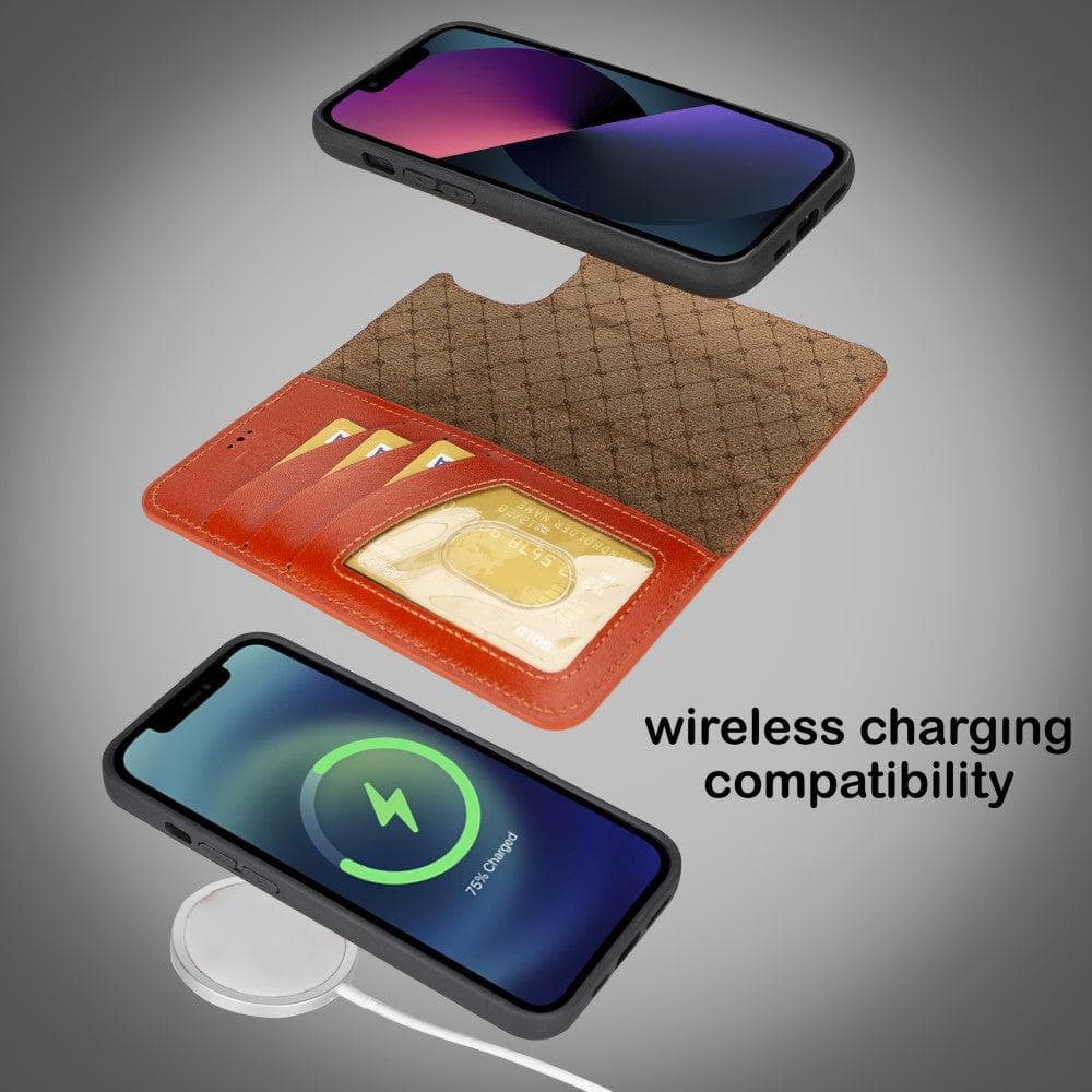 Magic iPhone 14 Plus Detachable Genuine Colorful Leather Wallet Case