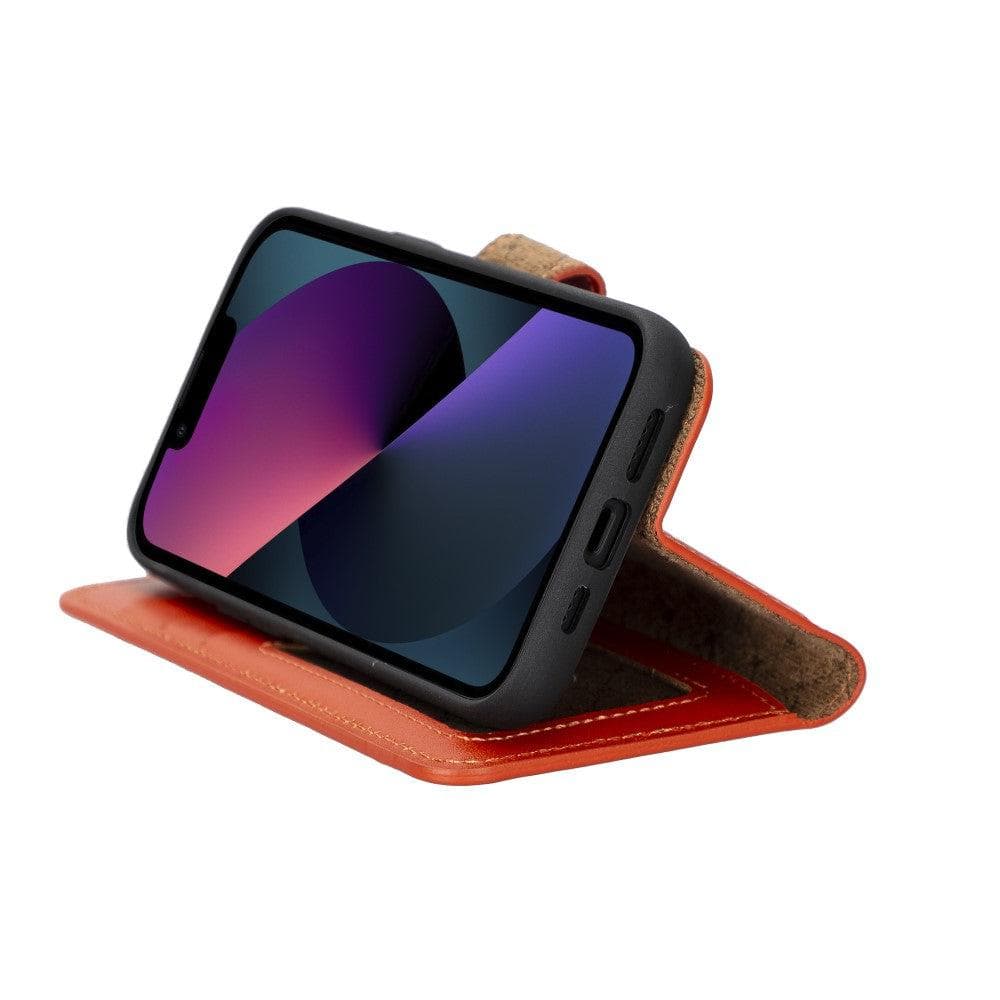 Magic iPhone 14 Detachable Genuine Colorful Leather Wallet Case