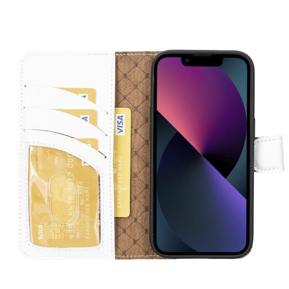 Magic iPhone 14 Plus Detachable Genuine Colorful Leather Wallet Case