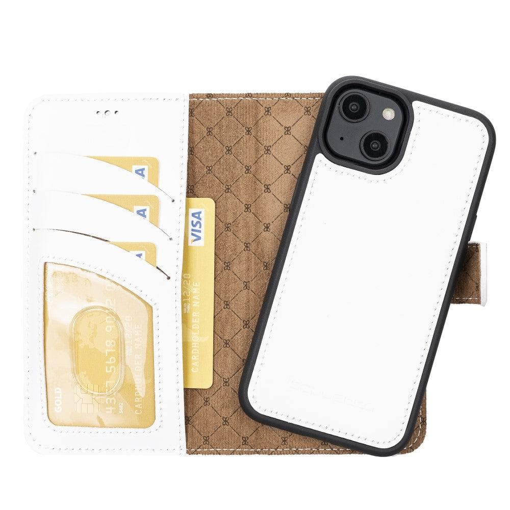 Magic iPhone 14 Detachable Genuine Colorful Leather Wallet Case