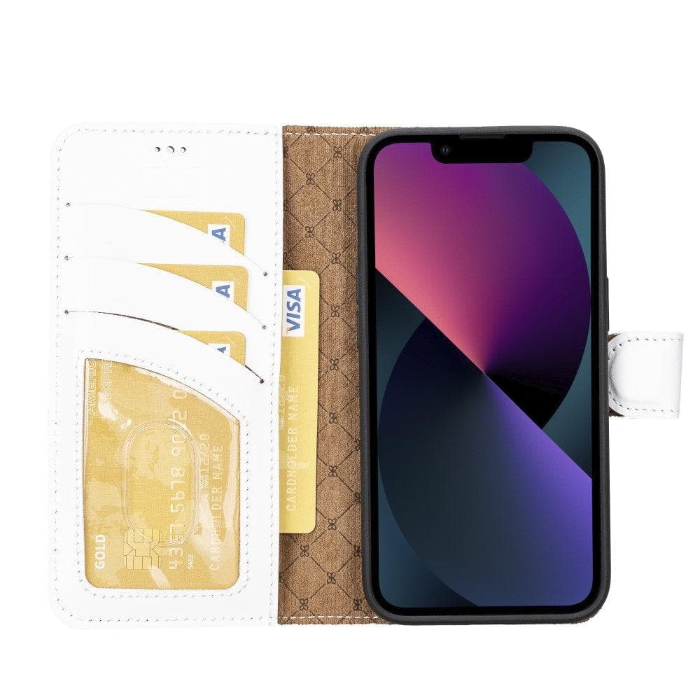 Magic iPhone 14 Detachable Genuine Colorful Leather Wallet Case