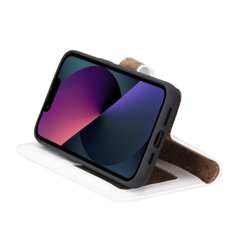 Magic iPhone 14 Detachable Genuine Colorful Leather Wallet Case