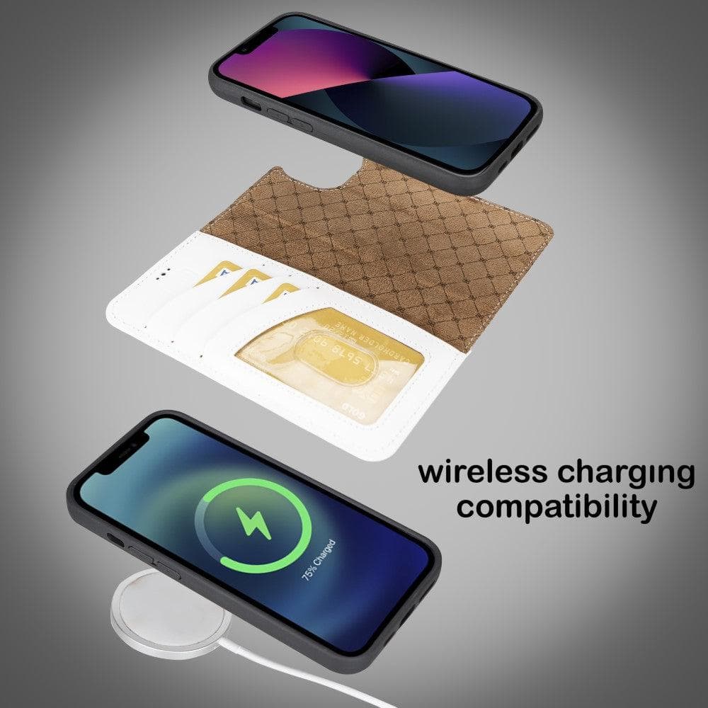 Magic iPhone 14 Detachable Genuine Colorful Leather Wallet Case