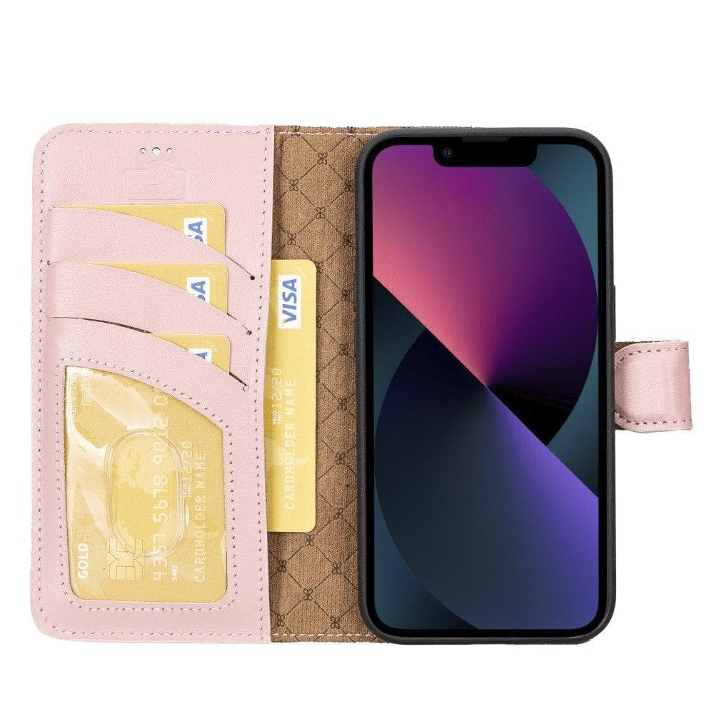 Magic iPhone 14 Plus Detachable Genuine Colorful Leather Wallet Case