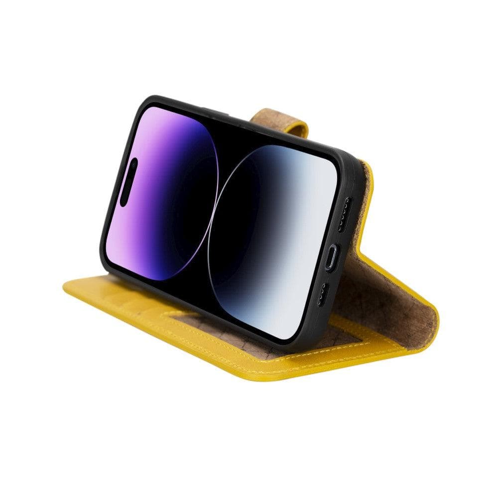 Magic iPhone 14 Plus Detachable Genuine Colorful Leather Wallet Case