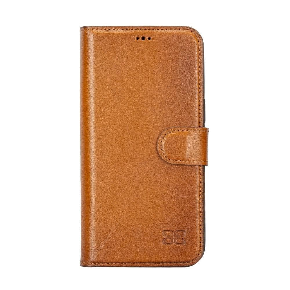 Magic iPhone 14 Plus Detachable Genuine Darker Color Leather Wallet Case