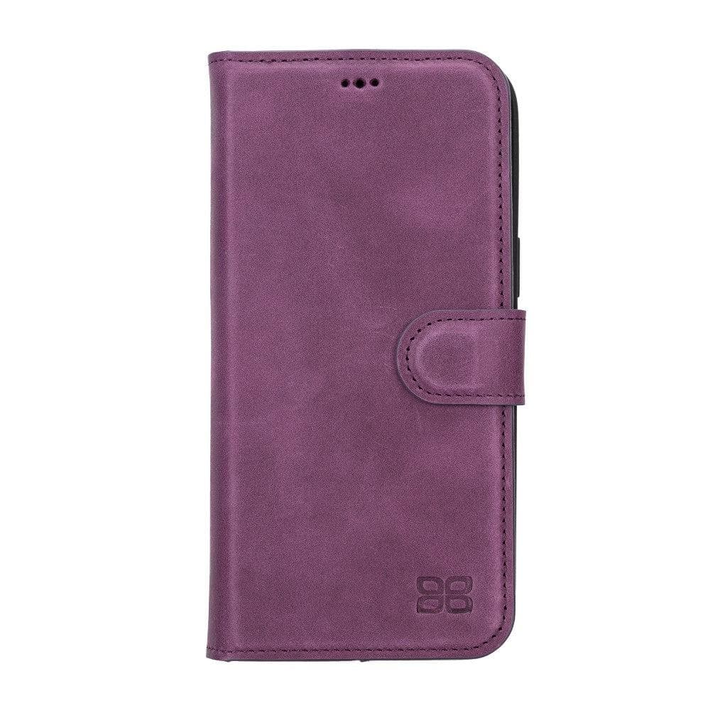 Magic iPhone 14 Detachable Genuine Darker Color Leather Wallet Case