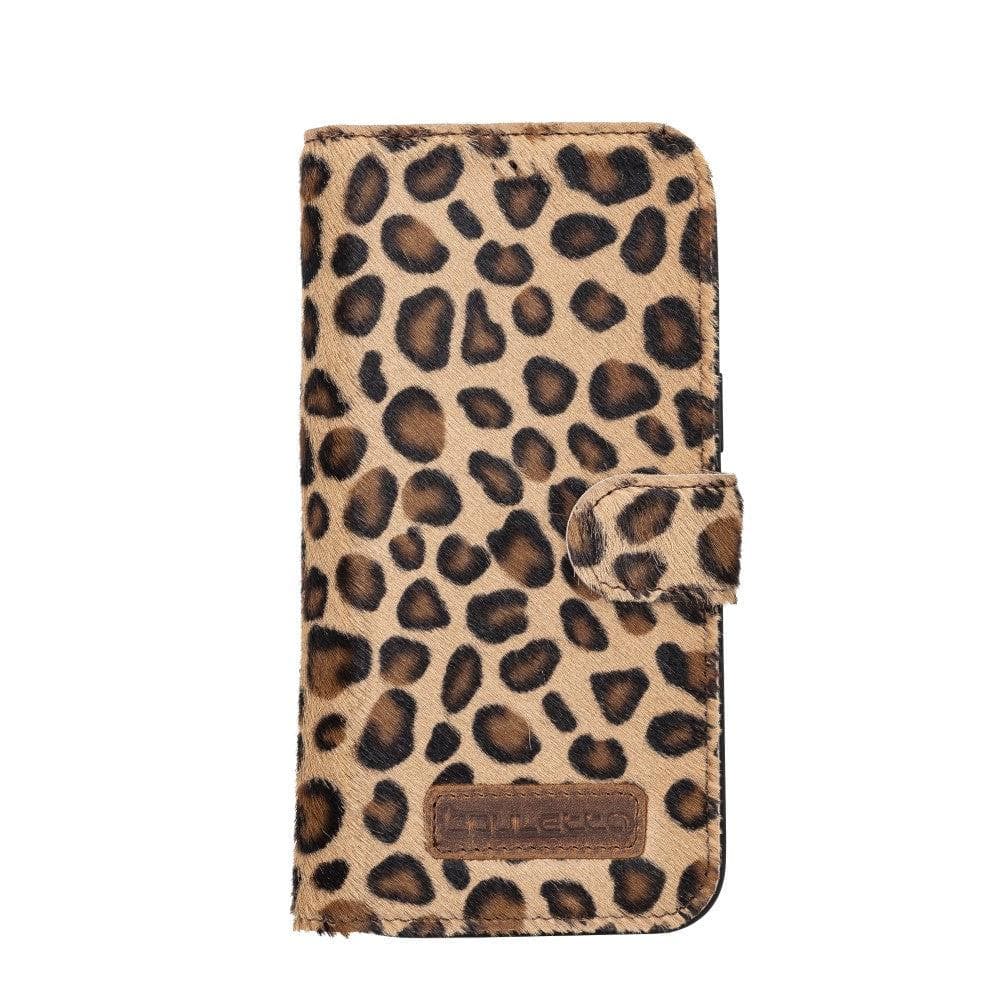 Magic iPhone 14 Detachable Genuine Darker Color Leather Wallet Case