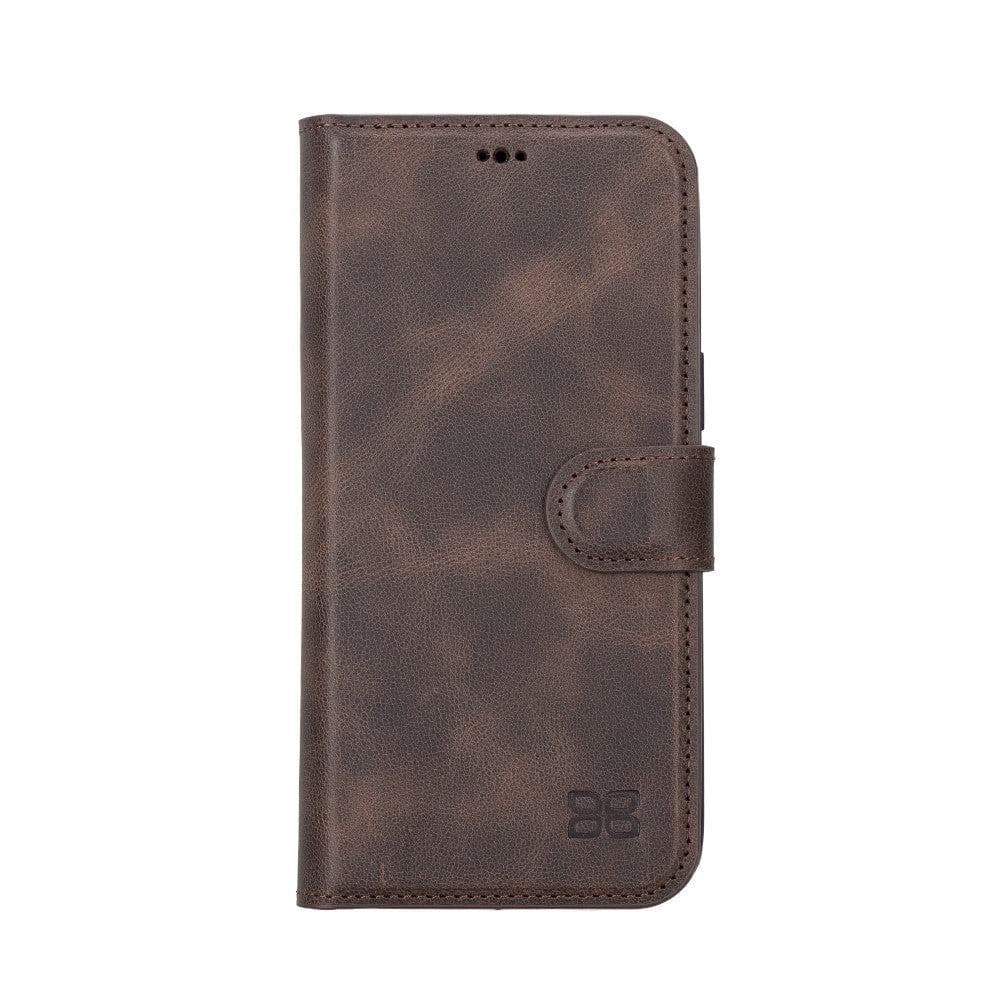 Magic iPhone 14 Pro Max Detachable Genuine Darker Color Leather Wallet Case
